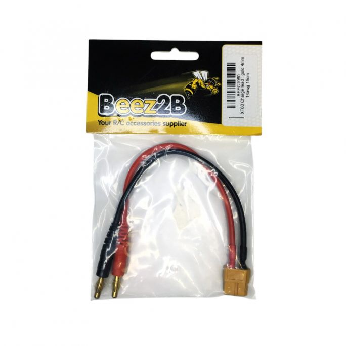 Câble de charge XT60 vers 4mm doré - BEEZ2B BEEC1060