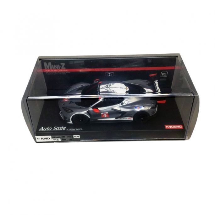 Autoscale Mini-Z Chevrolet Corvette C8R, Gun Metal/Rouge (W-MM) - Kyosho MZP244GMW