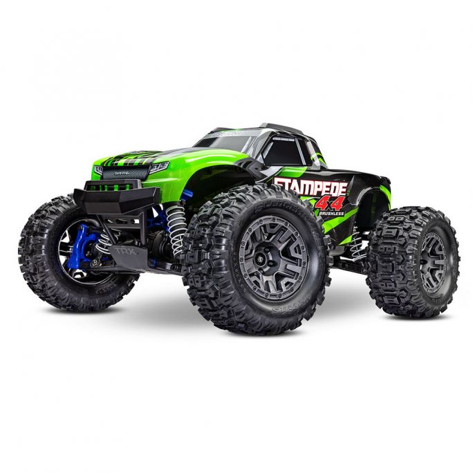 Monster Truck Stampede 4x4 BL-2s Clipless RTR, 4WD, Vert - TRAXXAS 67154-4 - 1/10