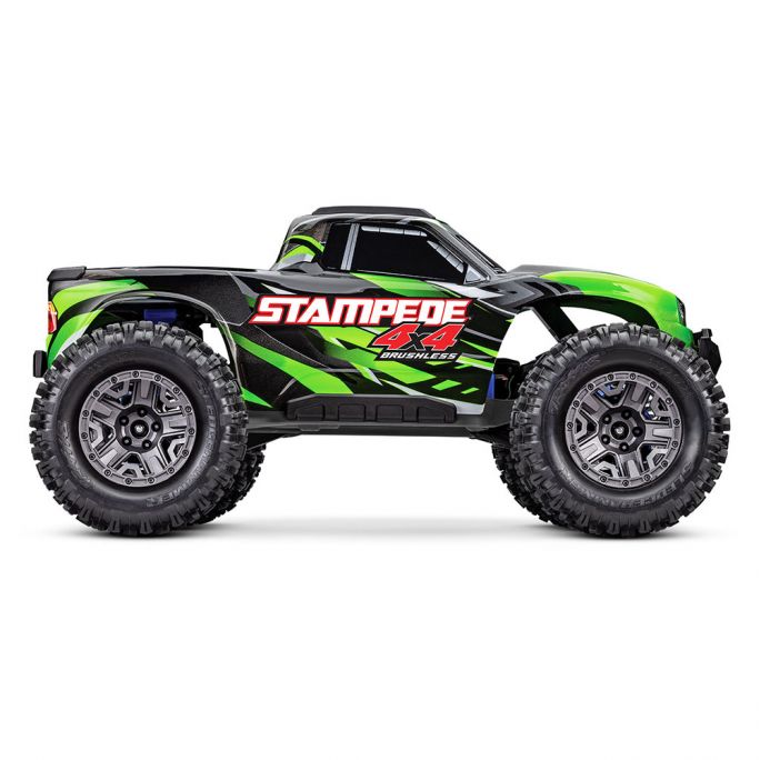 Monster Truck Stampede 4x4 BL-2s Clipless RTR, 4WD, Vert - TRAXXAS 67154-4 - 1/10