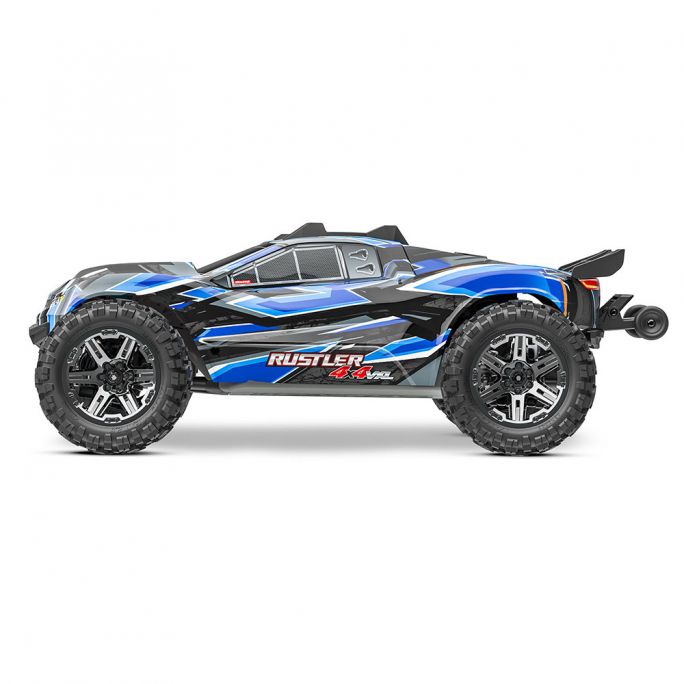 Stadium Truck Rustler 4x4 HD VXL 3S TSM, RTR, Bleu - TRAXXAS 67376-4 - 1/10