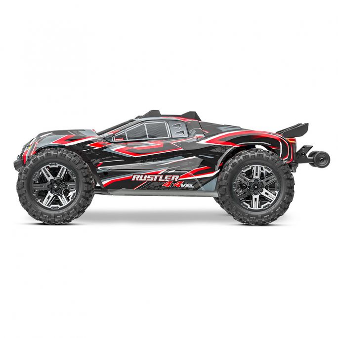 Stadium Truck Rustler 4x4 HD VXL 3S TSM, RTR, 4WD, Rouge - TRAXXAS 67376-4 - 1/10