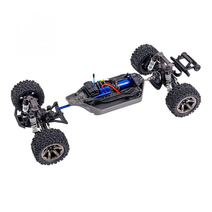 Stadium Truck Rustler 4x4 HD VXL 3S TSM, RTR, Vert - TRAXXAS 67376-4 - 1/10