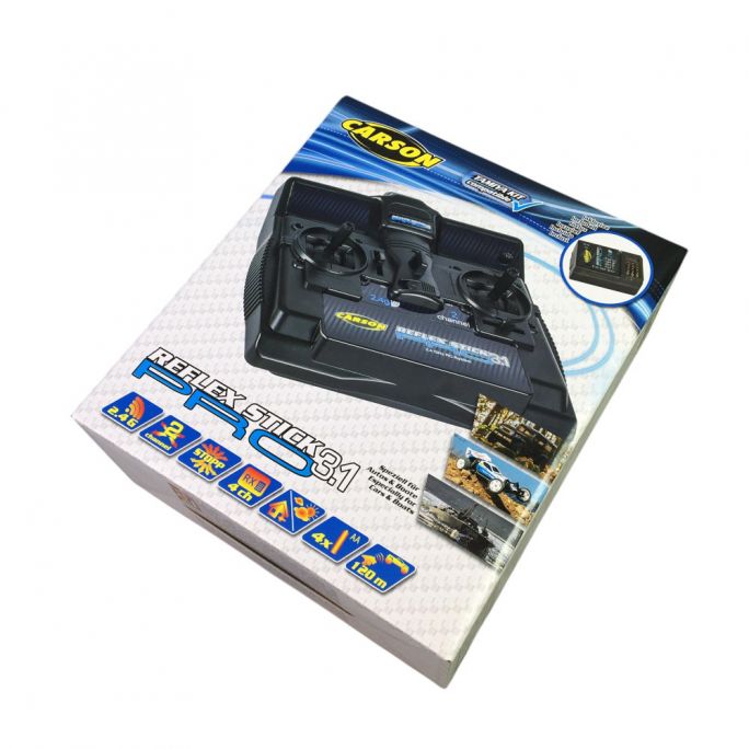 Radio 2 voies Reflex Stick Pro 3.1 2.4GHz + récépteur - CARSON 500500084