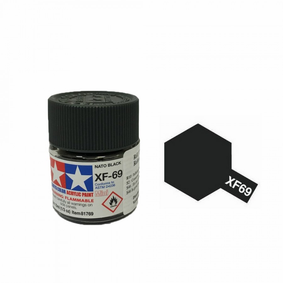 Noir OTAN mat pot de 10ml-TAMIYA XF69